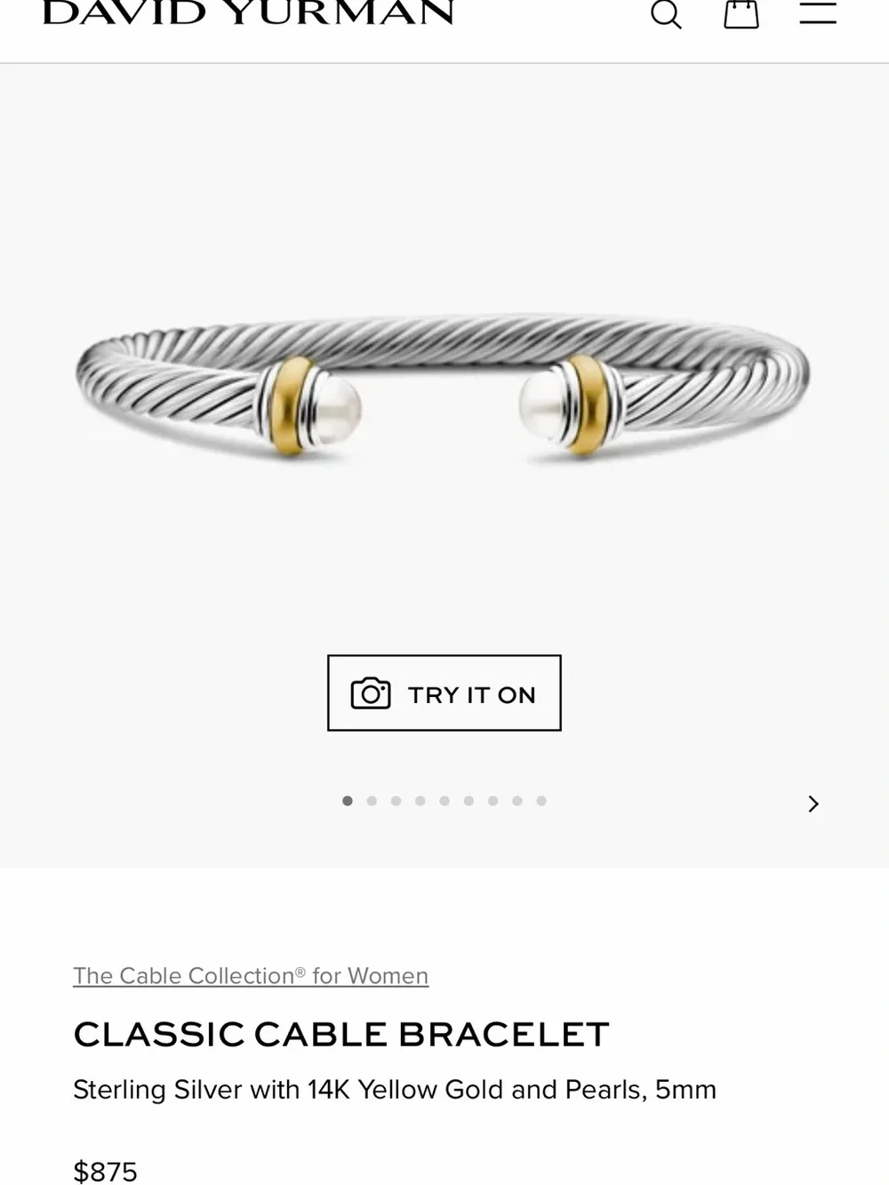 ❤️ David Yurman 5mm Classic Cable Bracelet - Picture 11 of 11